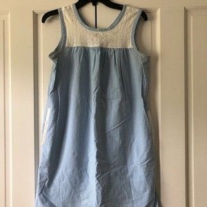 Vineyard Vines Girl's Blue Seersucker Sleeveless Dress Size 16